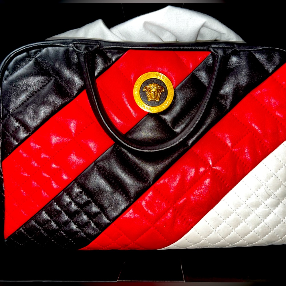 Versace Icon Stripe Quilted Bag